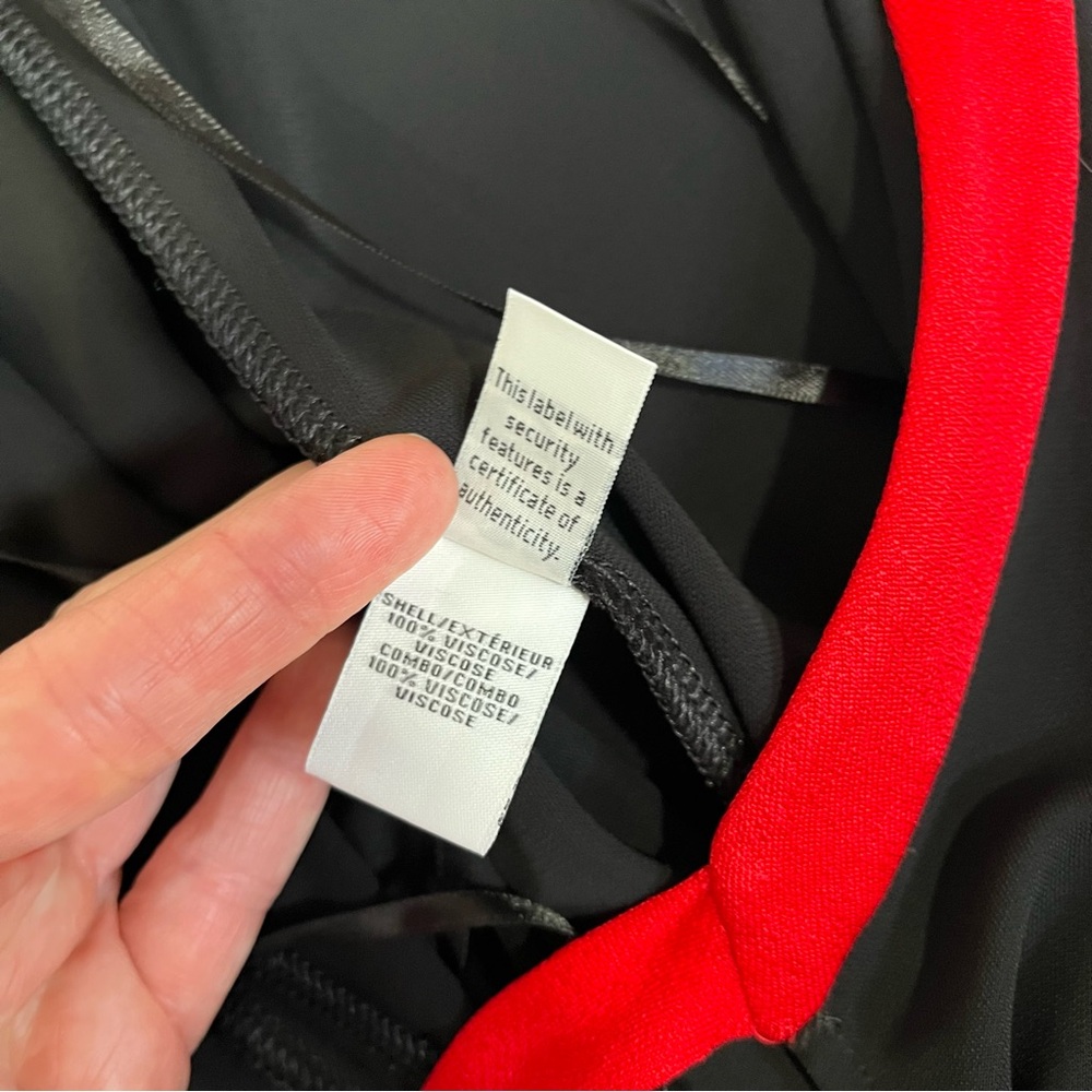 Diane von Furstenberg DVF Valena True Wrap Dress Sleeveless Black Red Trim 10 - Picture 14 of 14